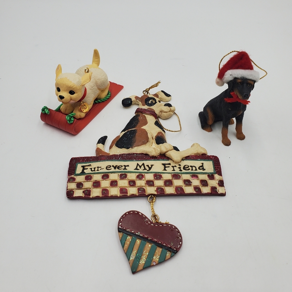 Vintage dog ornaments